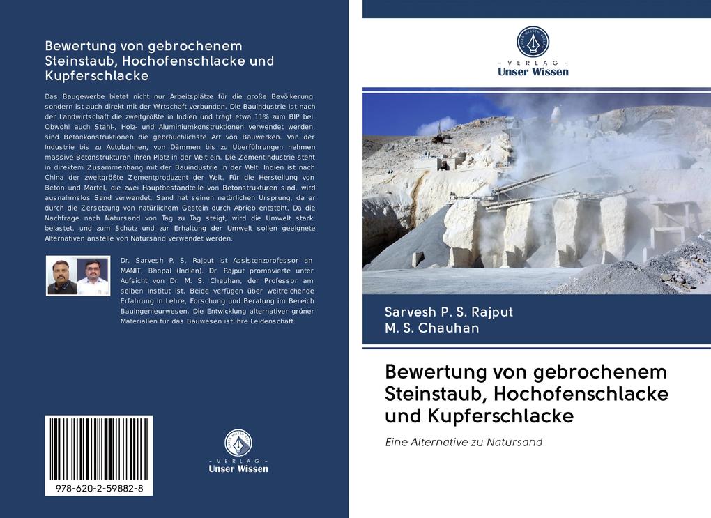 Bewertung von gebrochenem Steinstaub Hochofenschlacke und Kupferschlacke