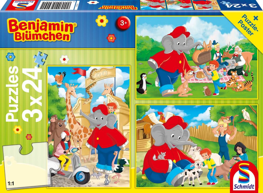 Schmidt Spiele - Im Zoo 3x24 Teile