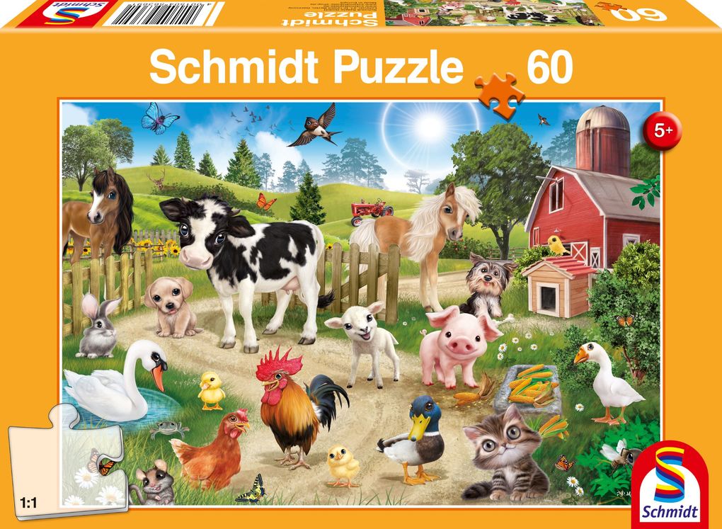 Animal Club Bauernhoftiere. Puzzle 60 Teile