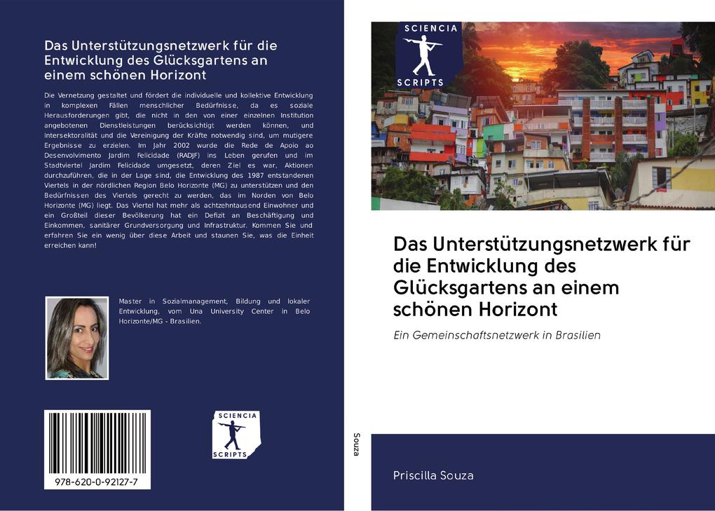 Das Unterstützungsnetzwerk für die Entwicklung des Glücksgartens an einem schönen Horizont