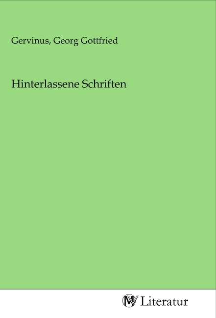 Image of Hinterlassene Schriften