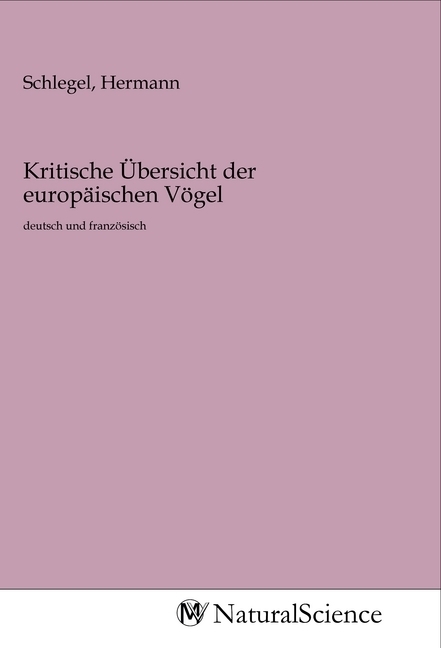 Image of Kritische Übersicht der europäischen Vögel