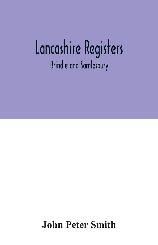 Lancashire registers