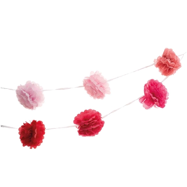 Pompon Girlande Pink FSC Mix