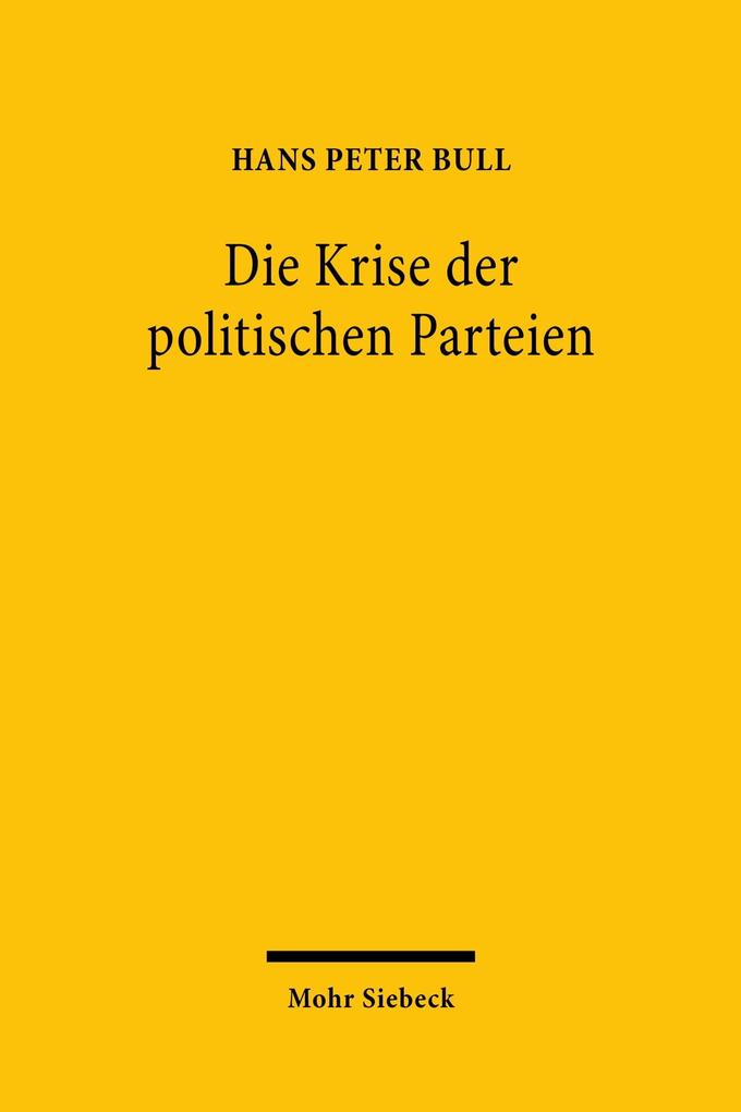 Die Krise der politischen Parteien