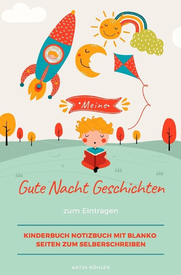 Image of Meine Gute Nacht Geschichten zum Eintragen Kinderbuch Notizbuch mit blanko Seiten zum Selberschreibe