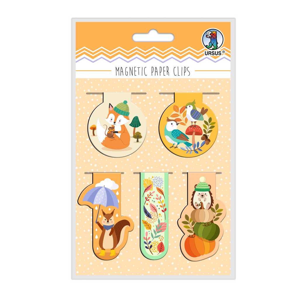URSUS Dekorationsartikel Magnetic Paper Clips Fall