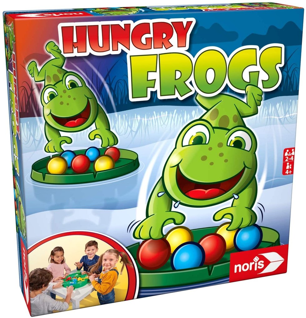 Noris 606061859 - Hungry Frogs Reaktionsspiel