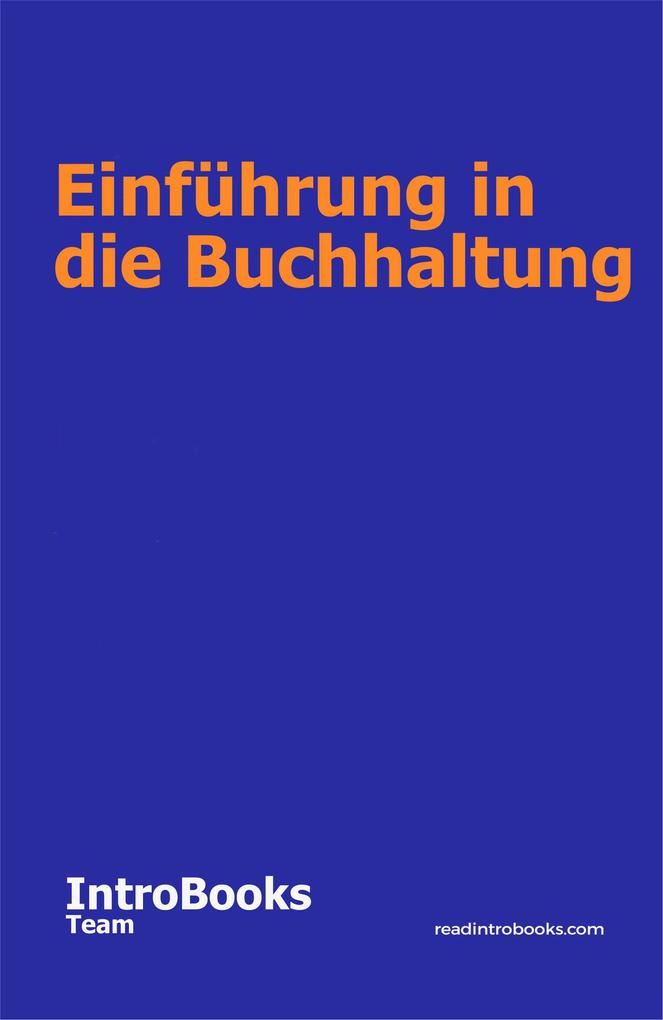 Einführung in die Buchhaltung