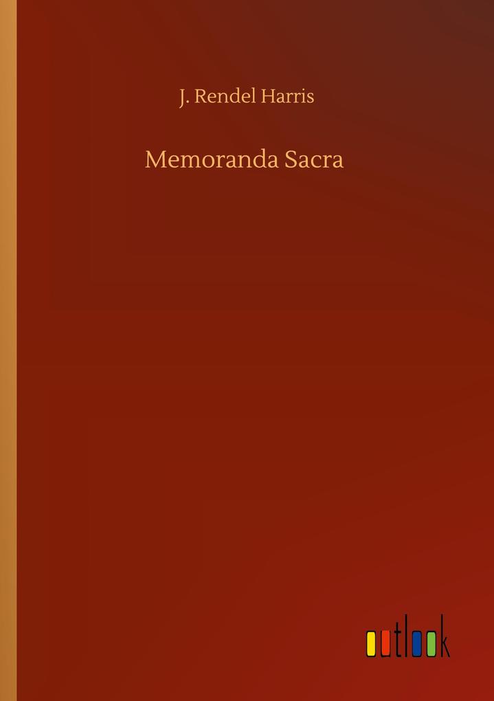 Image of Memoranda Sacra
