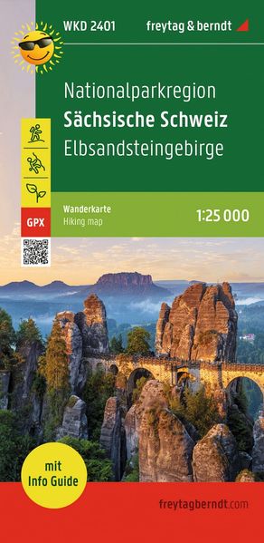 Nationalparkregion Sächsische Schweiz Wanderkarte 1:25.000 mit Infoguide freytag & berndt WKD 2401
