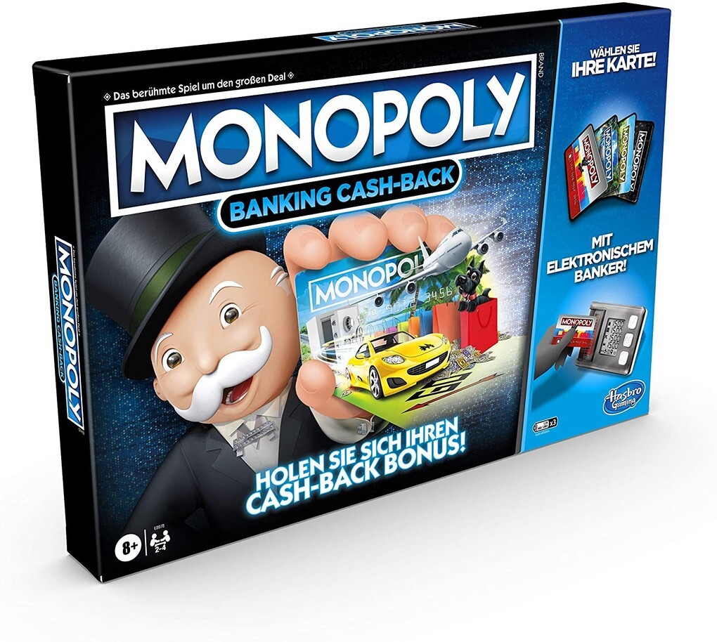 Image of Hasbro E8978156 - Monopoly Banking Cash-Back Brettspiel elektronischer Kartenleser Familienspiel