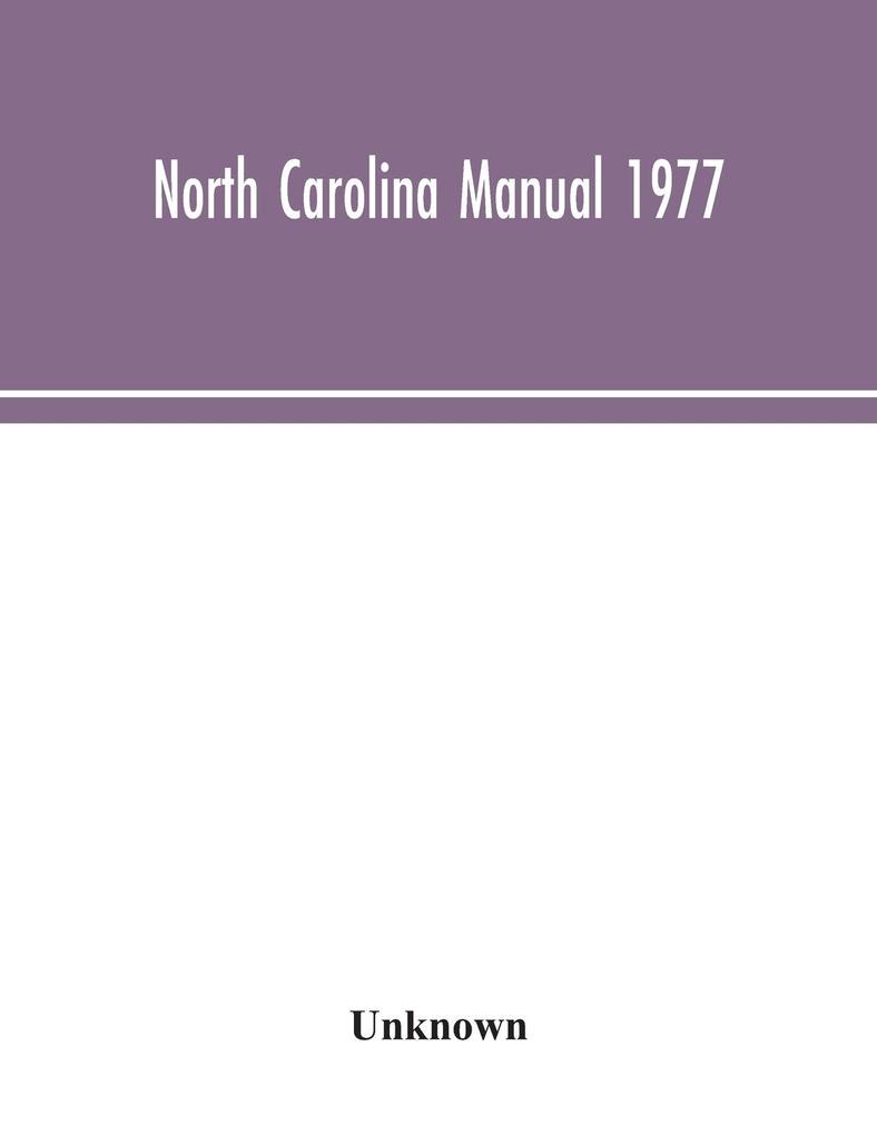 North Carolina Manual 1977