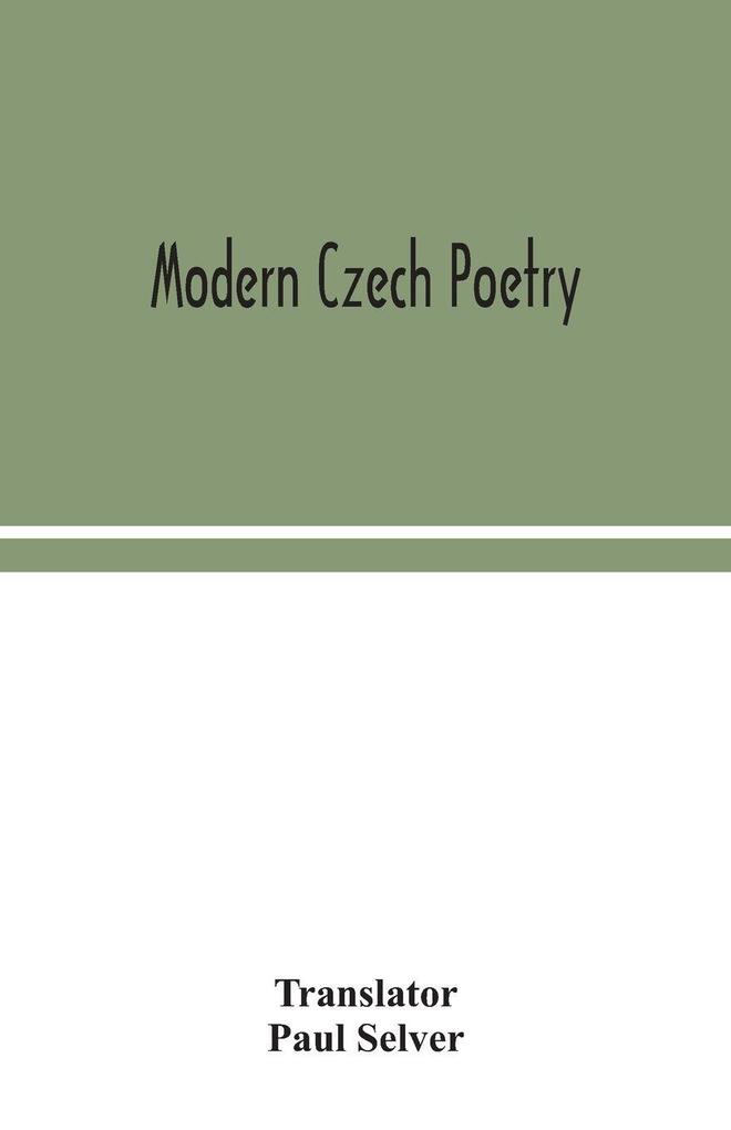 Modern Czech Poetry