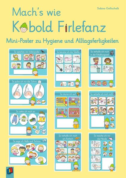 Mach's wie Kobold Firlefanz - Mini-Poster zu Hygiene und Alltagsfertigkeiten