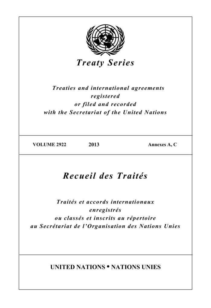 Treaty Series 2922/Recueil des Traités 2922