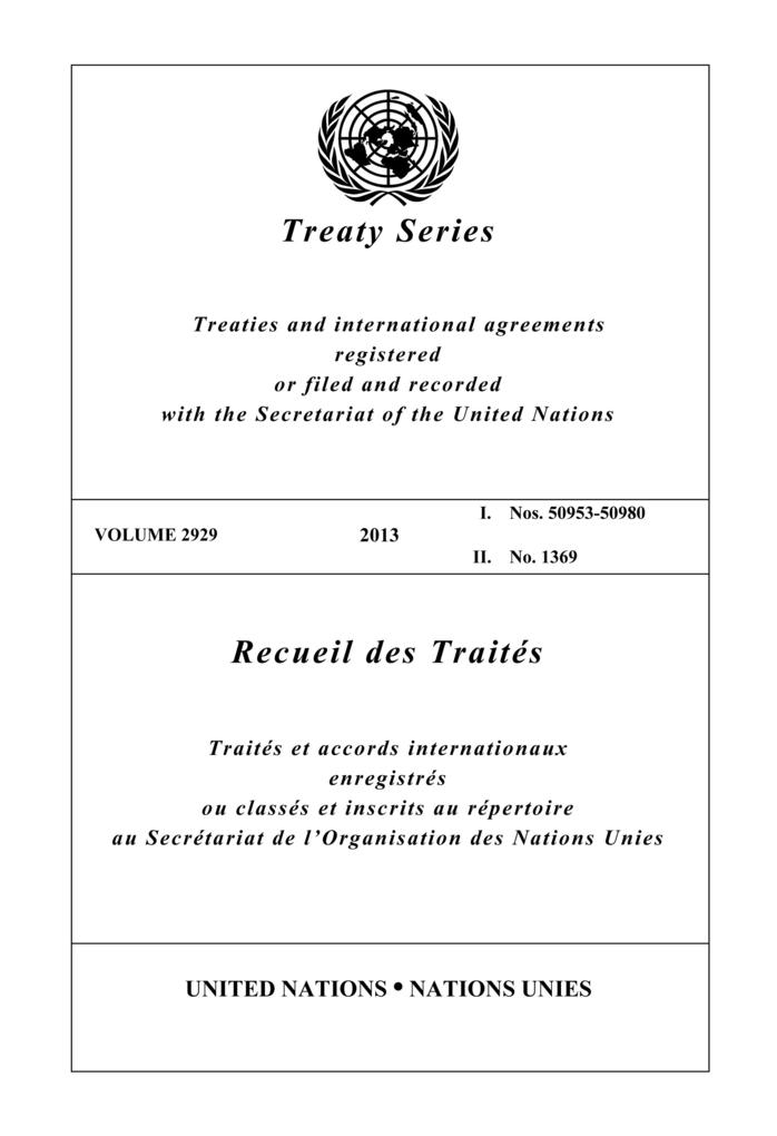 Treaty Series 2929/Recueil des Traités 2929