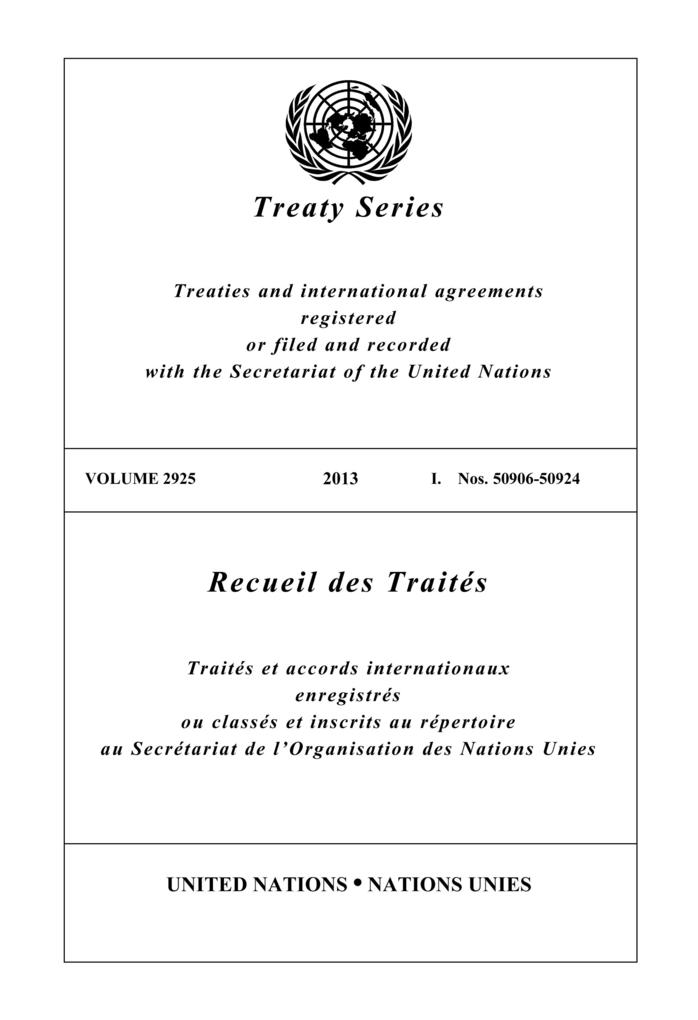 Treaty Series 2925/Recueil des Traités 2925