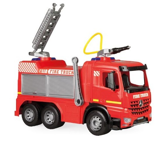 LENA® 02158EC - Giga Trucks Aufsitz-Feuerwehr Arocs Länge 66 cm