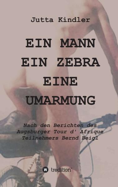 EIN MANN EIN ZEBRA EINE UMARMUNG