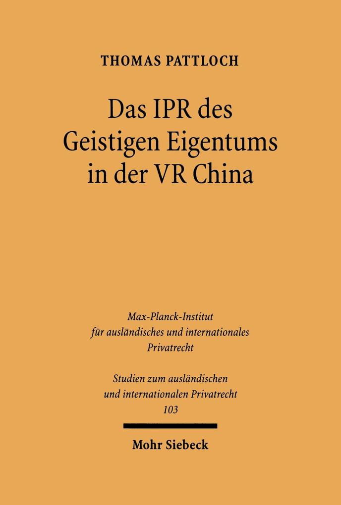 Das IPR des geistigen Eigentums in der VR China