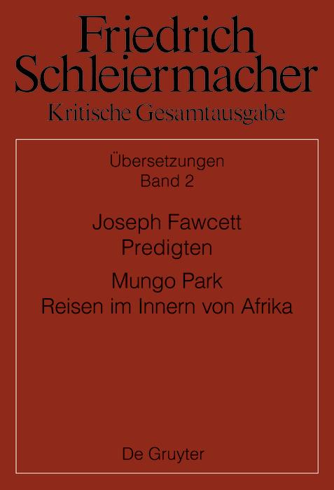 Joseph Fawcett Predigten Mungo Park Reisen im Innern von Afrika