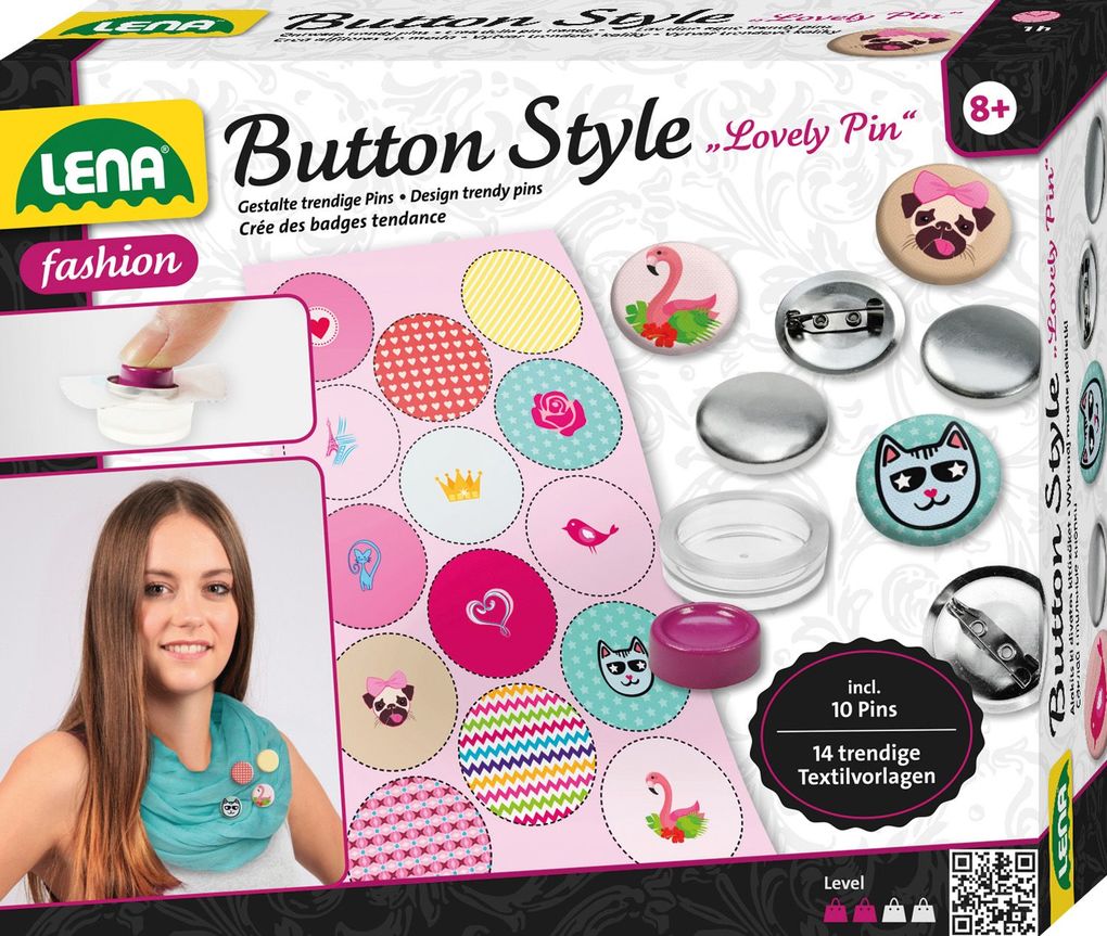Lena - Button Style Lovely Pin