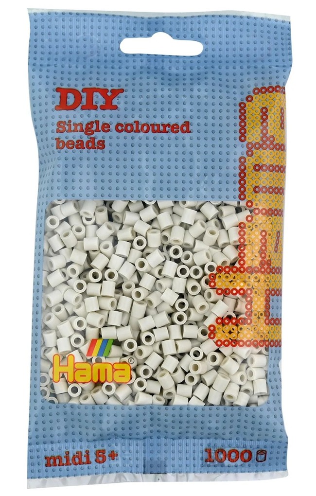 Hama 207-77 - DIY Bügelperlen Midi 5+ ca. 1000 Perlen Farbe: Kitt