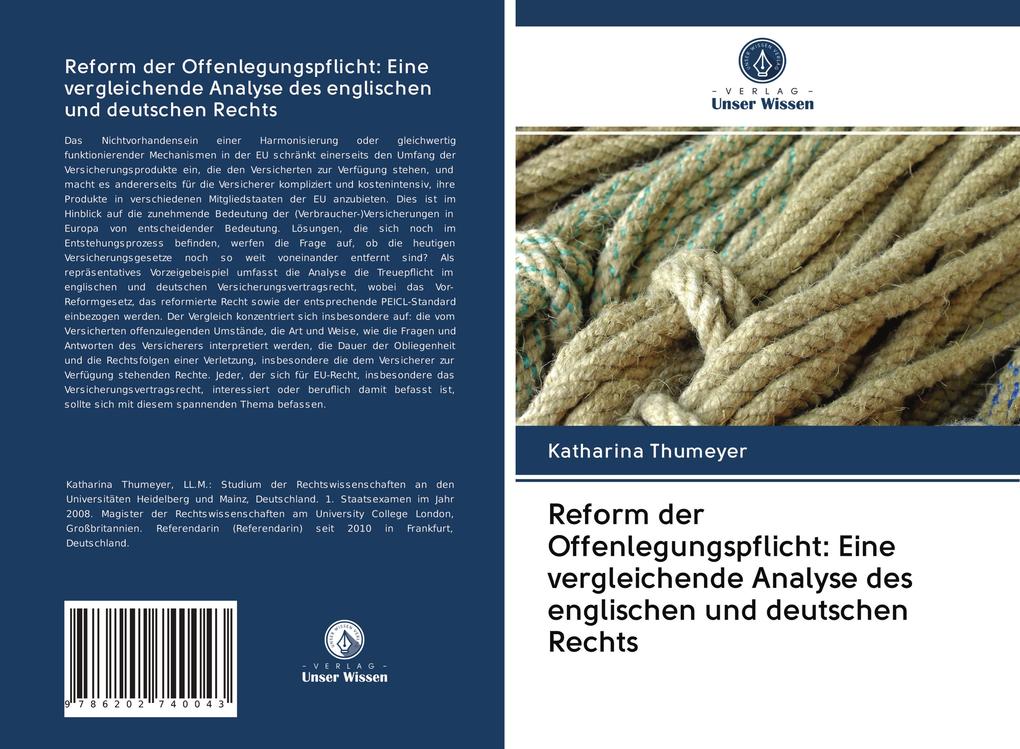 Reform der Offenlegungspflicht: Eine vergleichende Analyse des englischen und deutschen Rechts