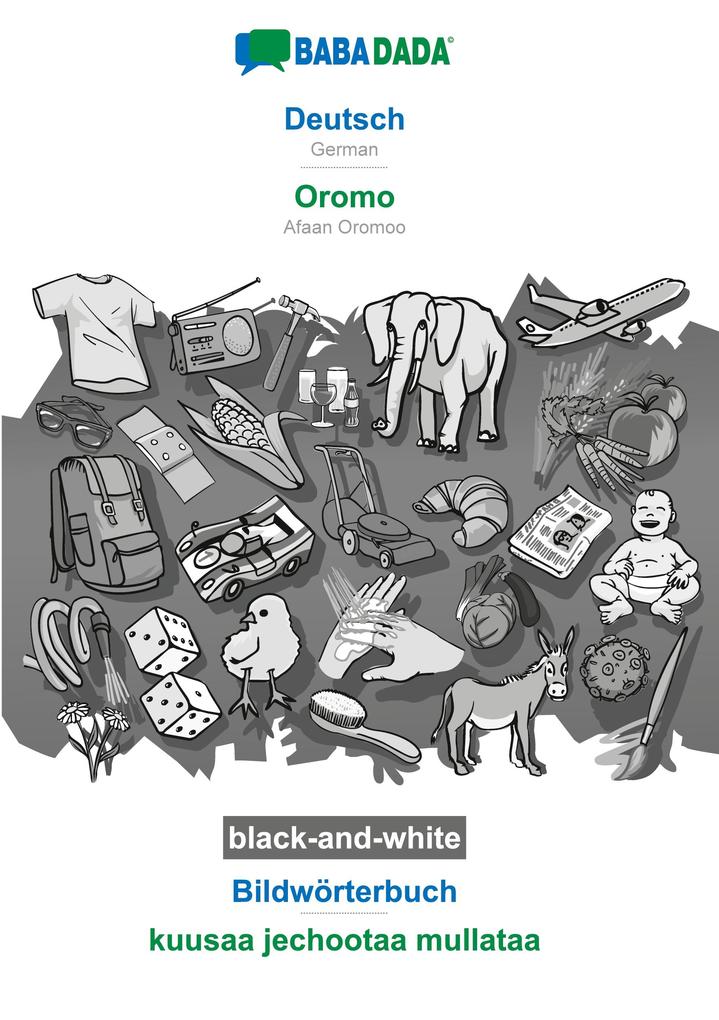 BABADADA black-and-white Deutsch - Oromo Bildwörterbuch - kuusaa jechootaa mullataa