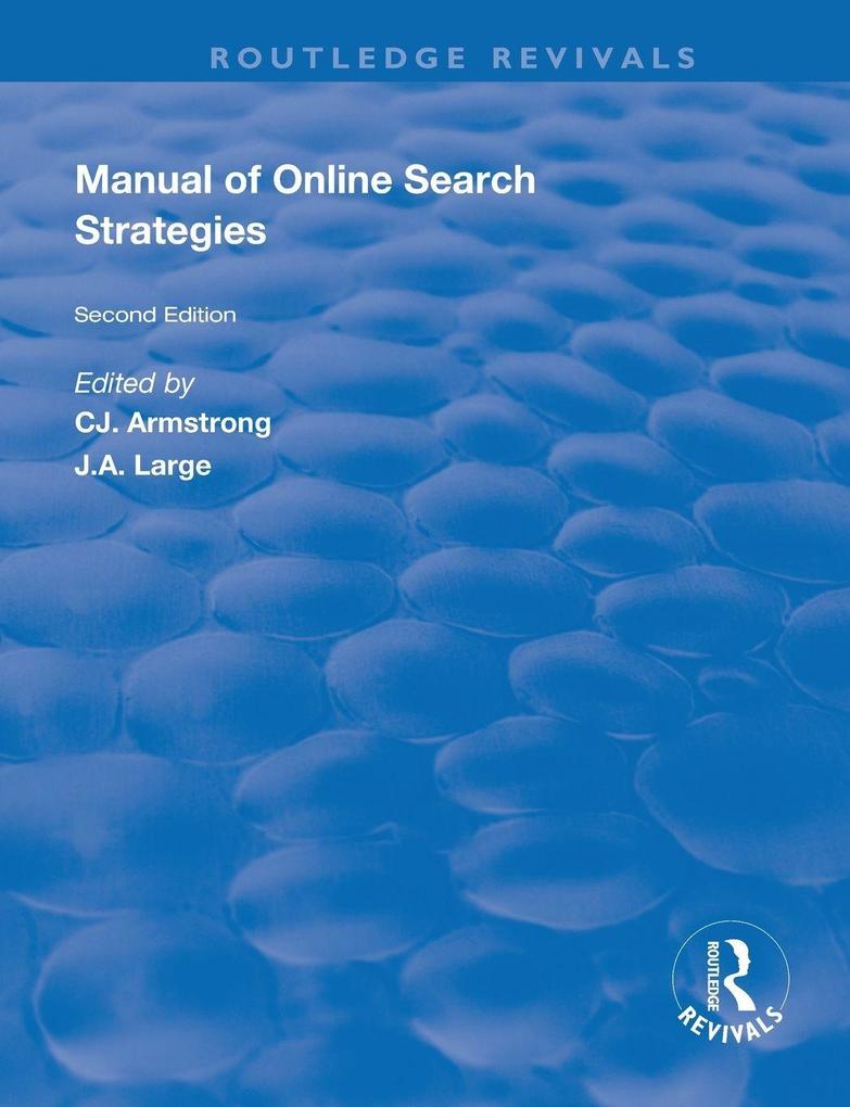 Manual of Online Search Strategies