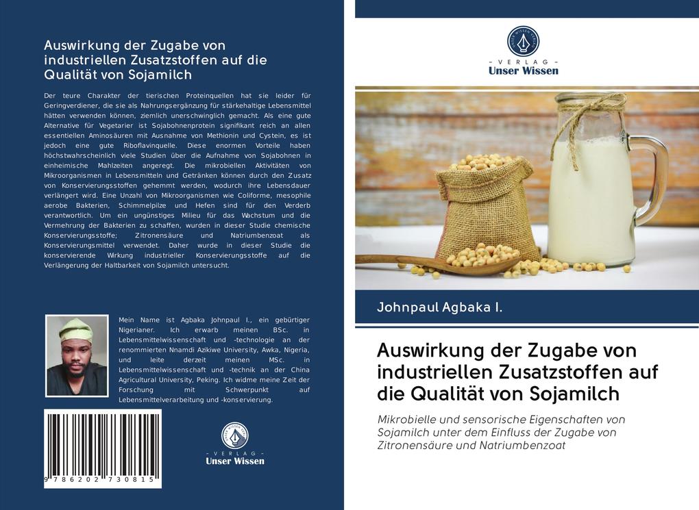 Auswirkung der Zugabe von industriellen Zusatzstoffen auf die Qualität von Sojamilch