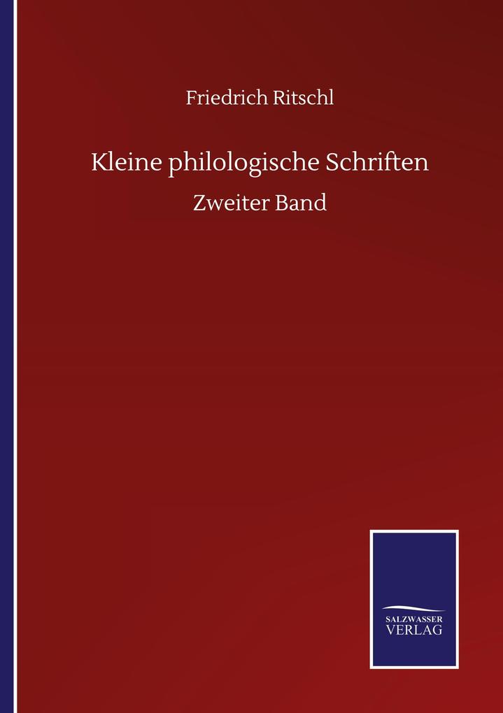 Kleine philologische Schriften