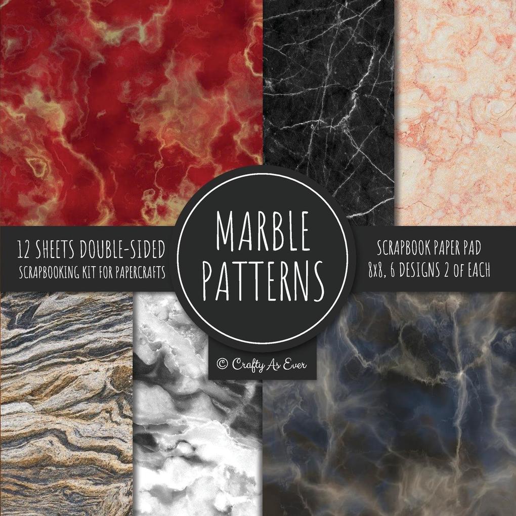 Marble Patterns Scrapbook Paper Pad 8x8 Scrapbooking Kit for Papercrafts Cardmaking Printmaking DIY Crafts Stationary s Borders Background