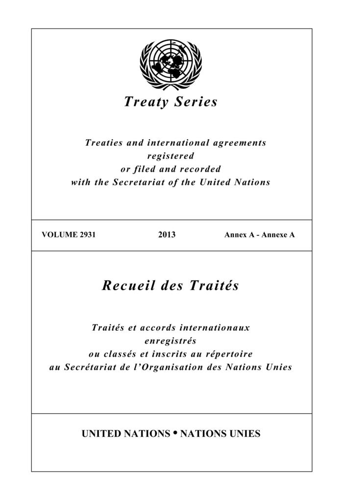Treaty Series 2931/Recueil des Traités 2931