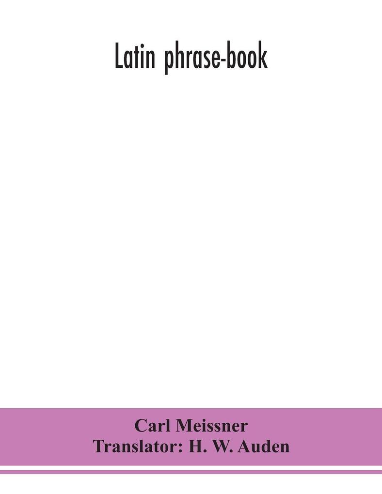 Latin Phrase-Book