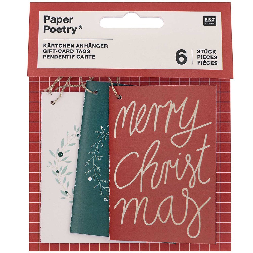 Kärtchen Anhänger Merry Christmas FSC Mix