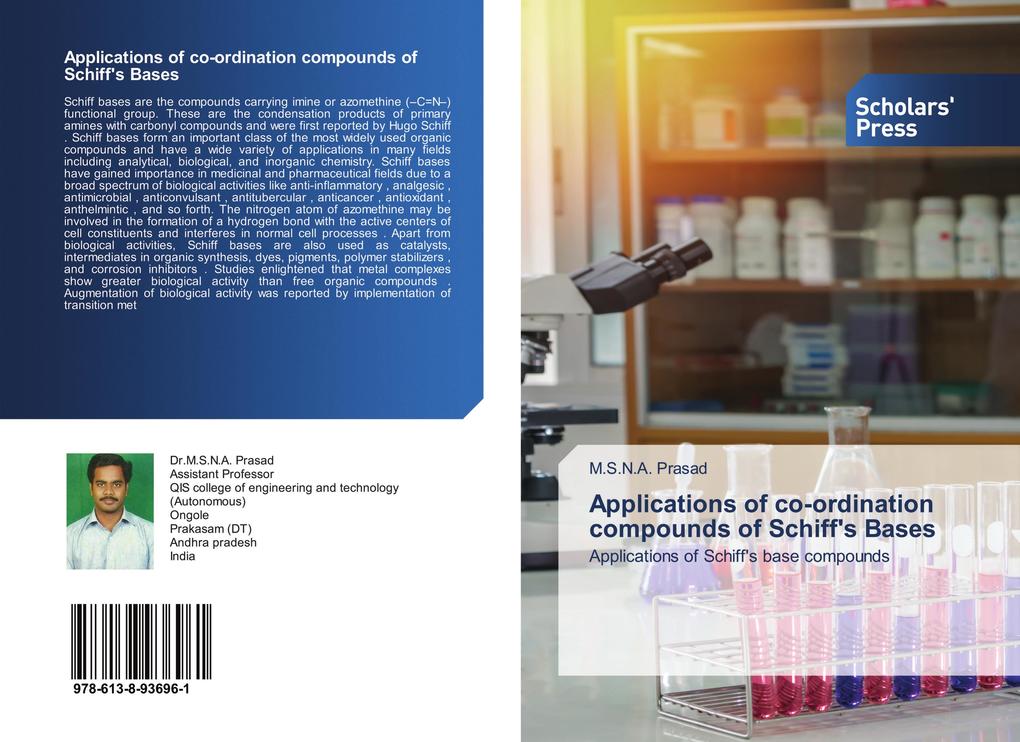 Applications of co-ordination compounds of Schiff's Bases