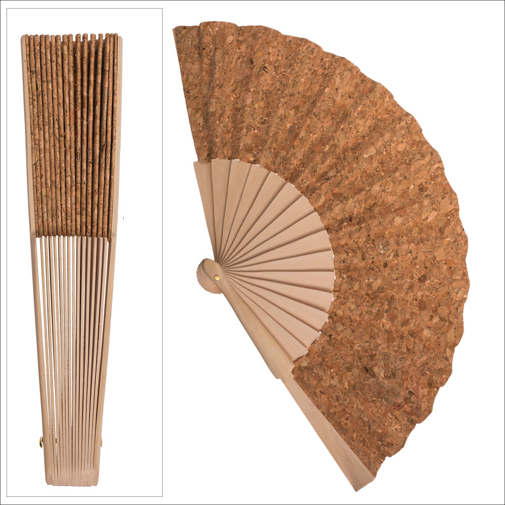 Holz-Fächer mit Kork ca. 24 cm