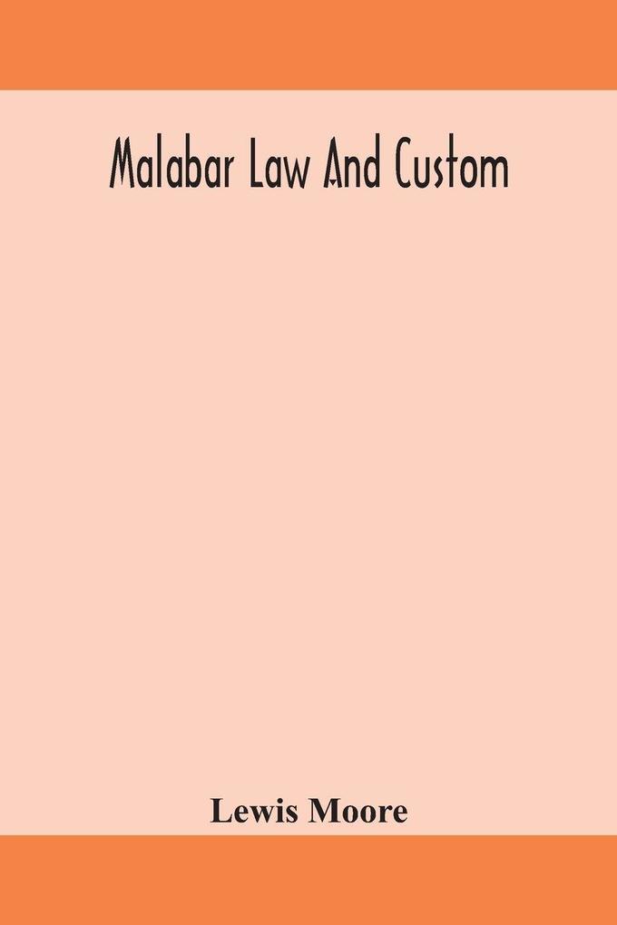 Malabar Law And Custom