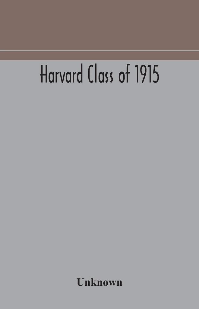 Harvard Class of 1915