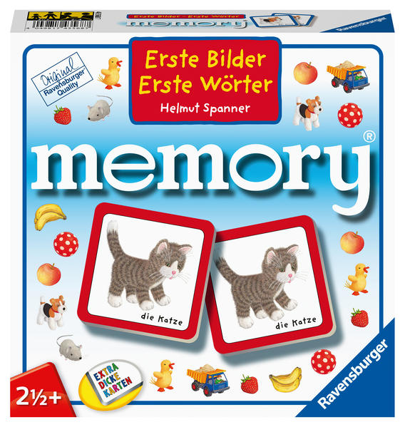 Ravensburger Kinderspiele 88688 Erste Bilder - Erste Wörter memory® mit Motiven aus dem Kinderbuch Bestseller von Helmut Spannner Spielzeug ab 2 Jahren