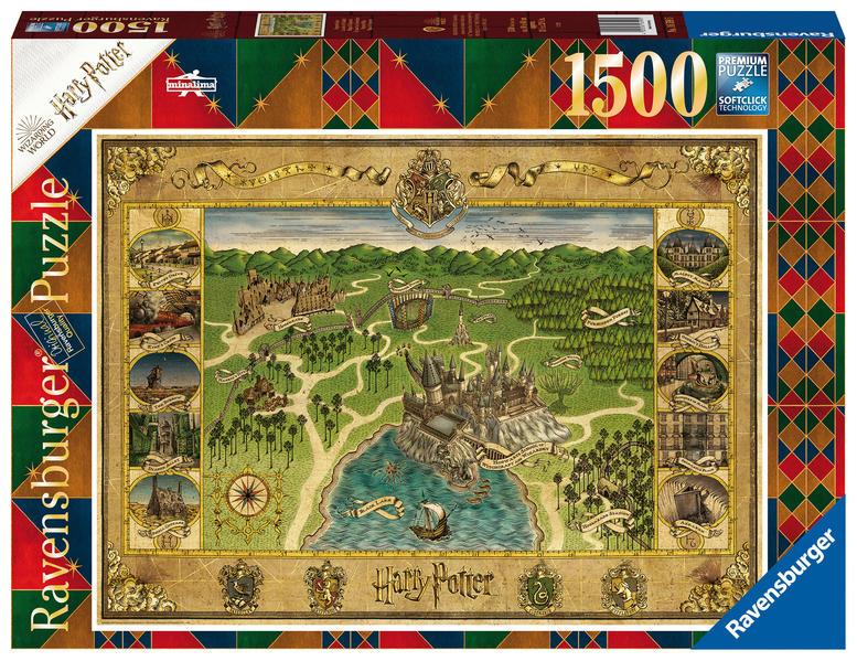 Image of Puzzle Hogwarts Karte, 1.500 Teile