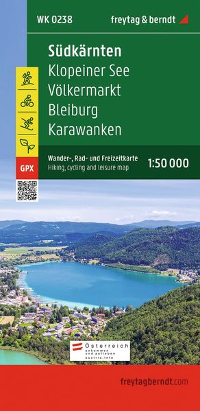 freytag & berndt Wanderkarte WK 0238 Südkärnten Klopeiner See - Völkermarkt - Bleiburg - Karawanken 1:50.000