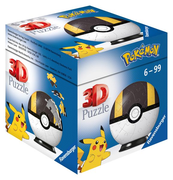 Ravensburger - 3D Puzzle-Ball - Pokémon Pokéballs - Hyperball 54 Teile