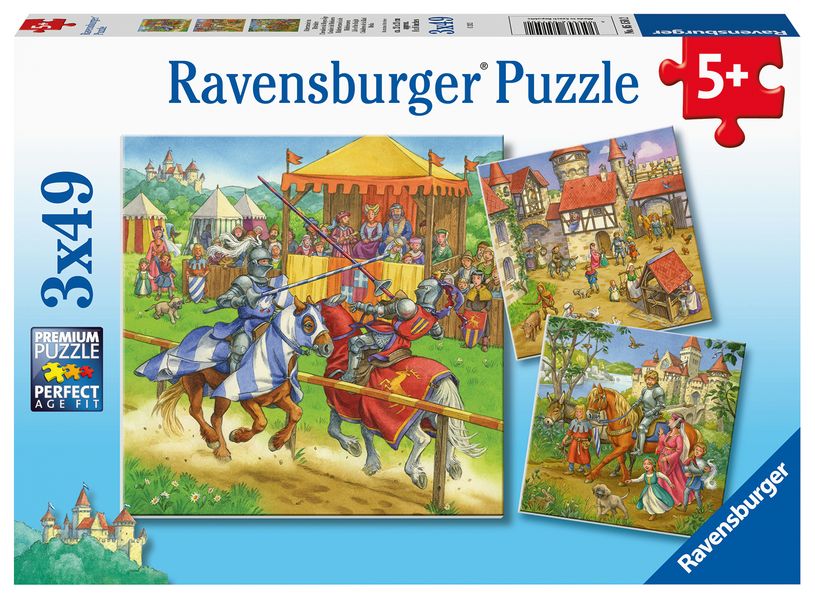 Ravensburger - Ritterturnier im Mittelalter 3 x 49 Teile