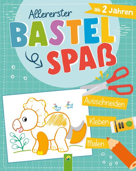 Image of Allererster Bastelspaß ab 2 Jahren. Ausschneiden Kleben Malen. Bastelbuch für Jungen