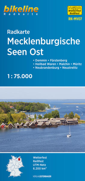 Radkarte Mecklenburgische Seen Ost 1:75.000 (RK-MV07)