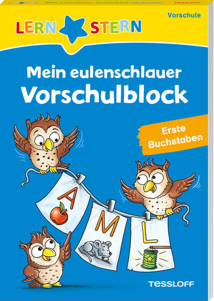 Image of LERNSTERN. Mein eulenschlauer Vorschulblock. Erste Buchstaben