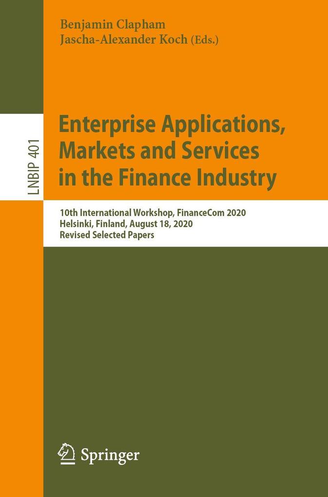 Enterprise Applications Markets and Services in the Finance Industry